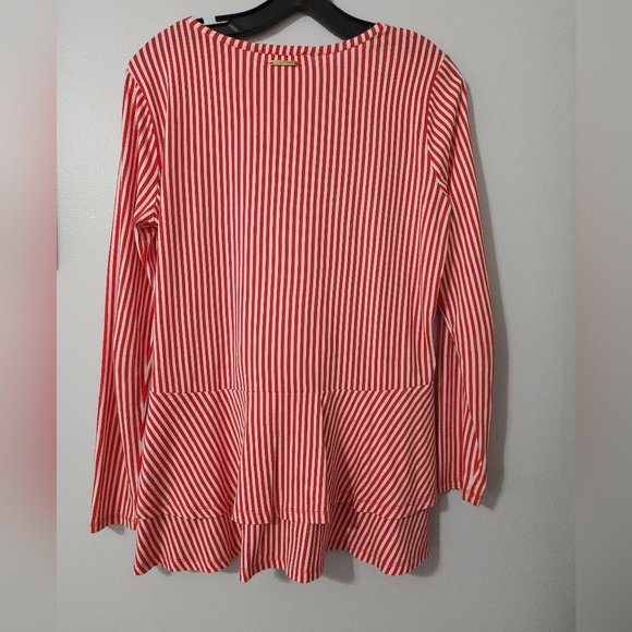 NWOT Michael Kors Women's Red and White Blouse Size Medium - Picture 3 of 4